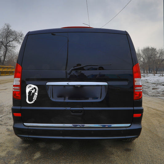 Plotterdatei Kletterer im Karabiner SVG | DXF | PNG – Bergsteiger & Bouldern Design