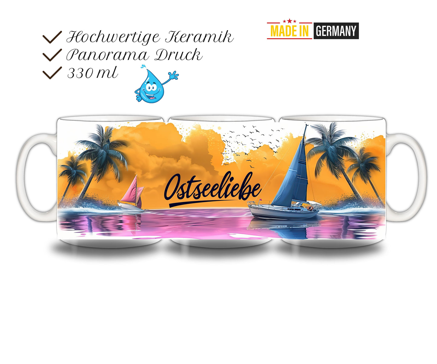 Panorama Tasse Ostseeliebe