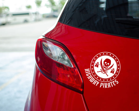 Plotterdatei Highway Pirates | Biker-Schädel Vektor | Motorrad Aufkleber | SVG DXF