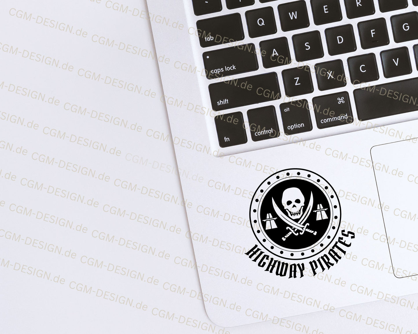 Plotterdatei Highway Pirates | Biker-Schädel Vektor | Motorrad Aufkleber | SVG DXF