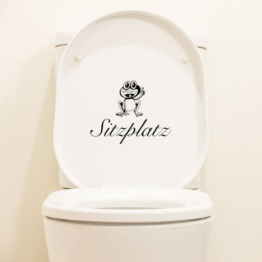 Plotterdatei Lustiger Frosch WC-Aufkleber SVG | DXF | PNG – Bad Deko