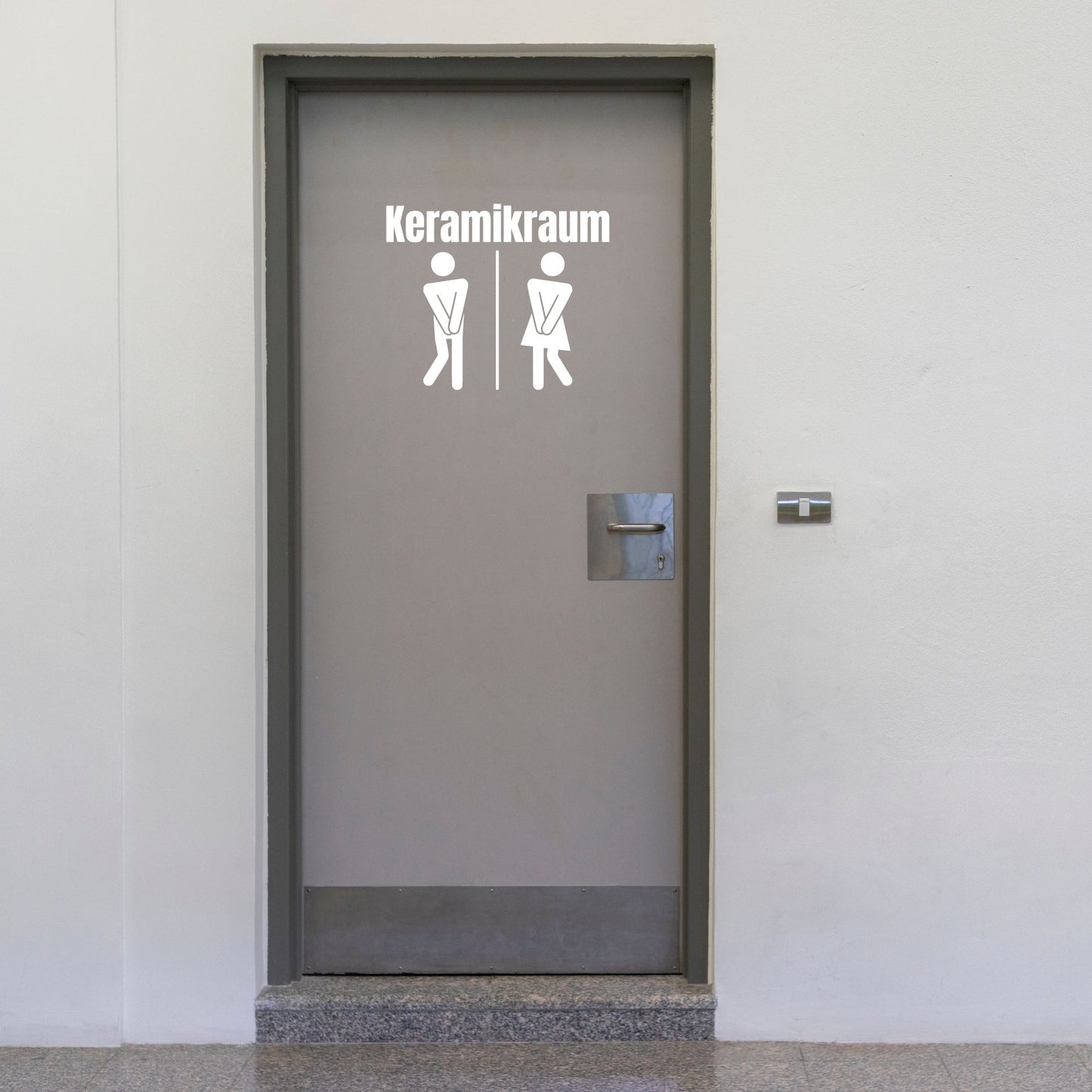 Plotterdatei WC Türschild "Keramikraum" SVG | DXF | PNG – Toiletten Humor