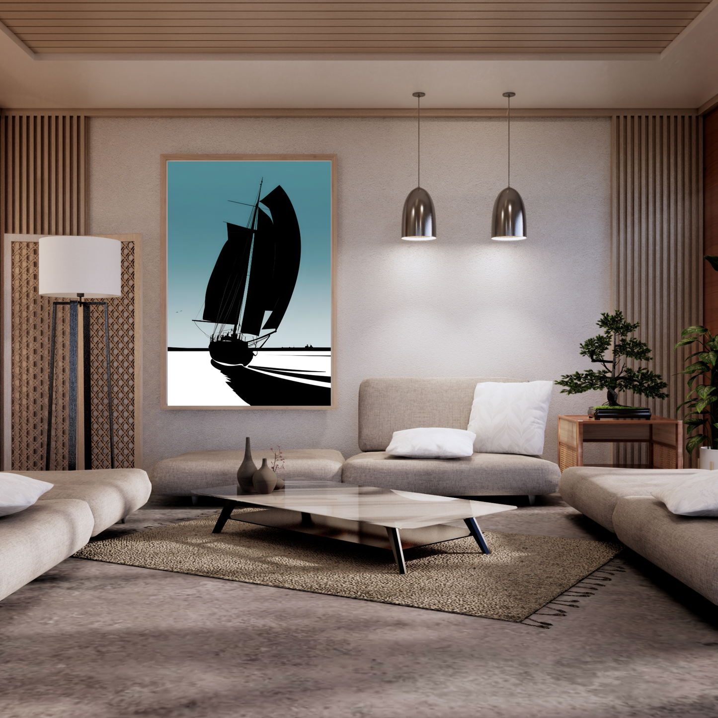 Maritimes Poster – Auf Kurs