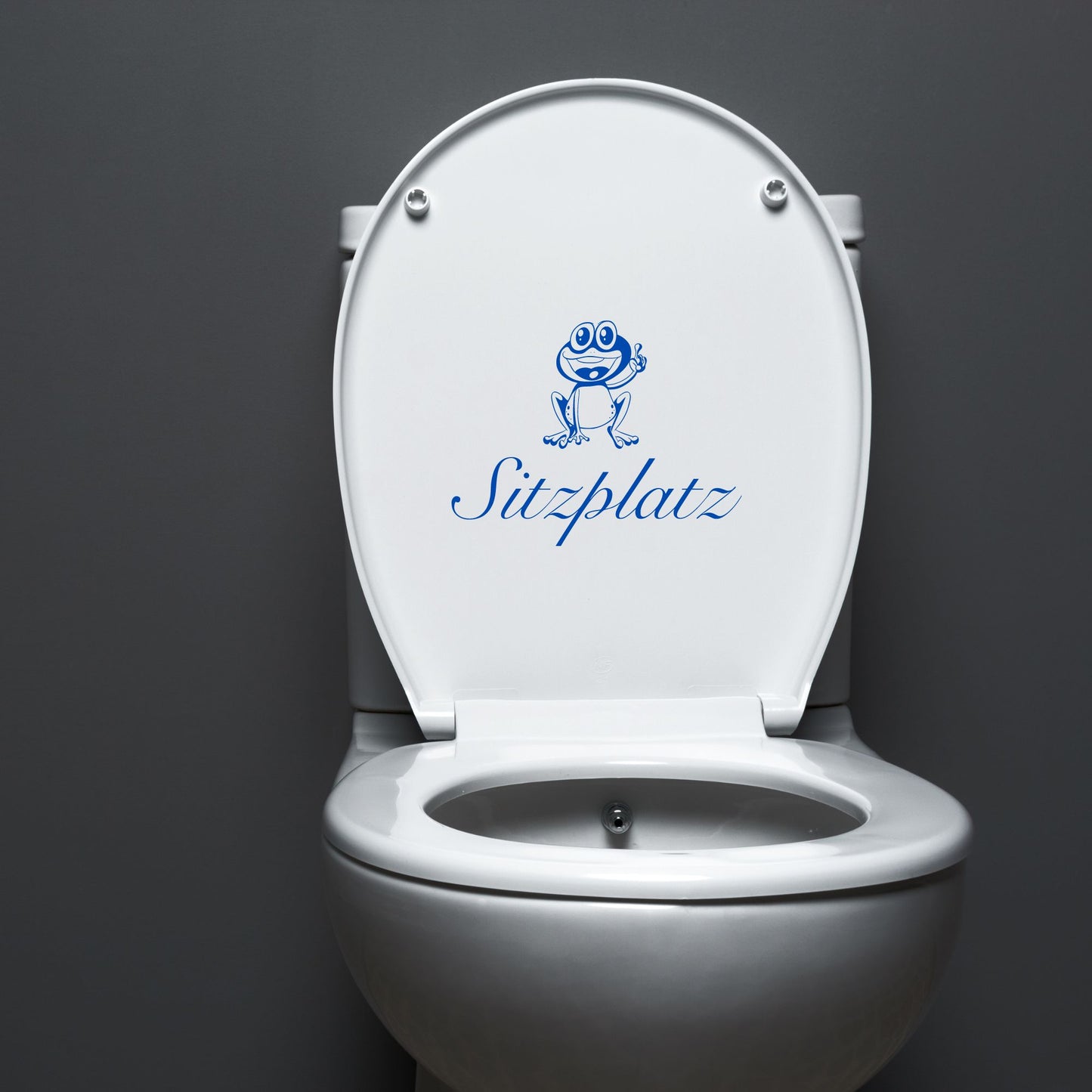 Plotterdatei Lustiger Frosch WC-Aufkleber SVG | DXF | PNG – Bad Deko