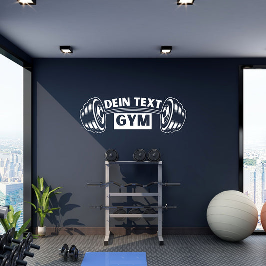 Plotterdatei Home Gym Personalisiert | Hantel Vektor | Fitness Studio Deko | SVG DXF