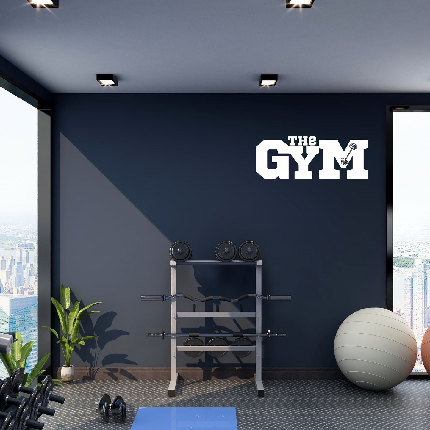 Plotterdatei "The Gym" Logo – SVG DXF PNG für Fitness Design