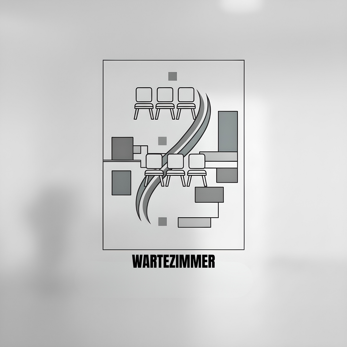 Plotterdatei: "Wartezimmer" – Modernes Design für Ihre professionelle Türbeschriftung
