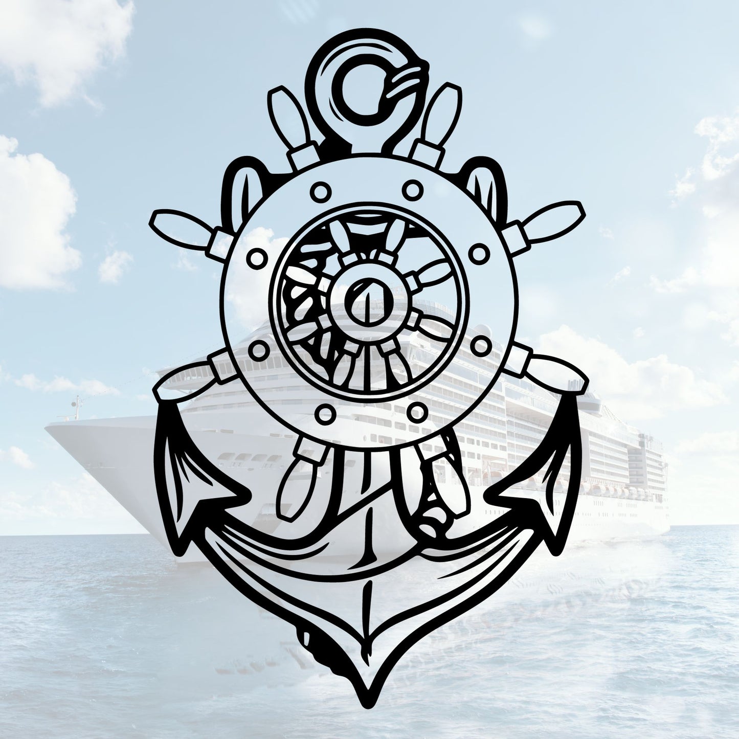 Fichier SVG de volant d'ancre, symbole maritime