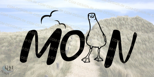 MOIN – Sticker vinyle maritime avec mouette