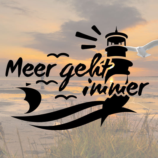 Meer geht immer maritim Leuchtturm Küstenmotiv