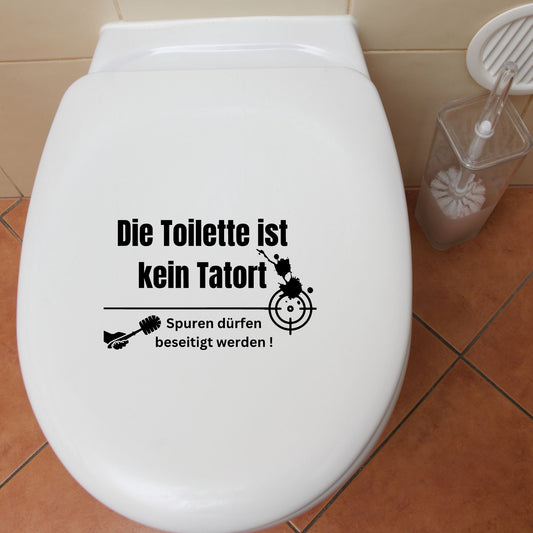 Plotterdatei "Die Toilette ist kein Tatort" | WC Spruch SVG/DXF/PNG für lustige Bad Deko