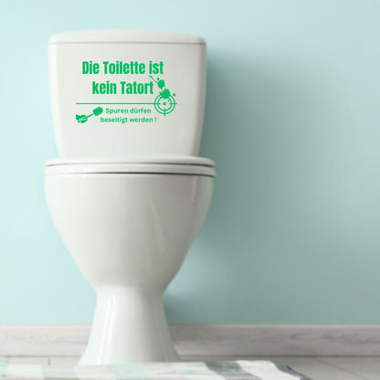 Plotterdatei "Die Toilette ist kein Tatort" | WC Spruch SVG/DXF/PNG für lustige Bad Deko