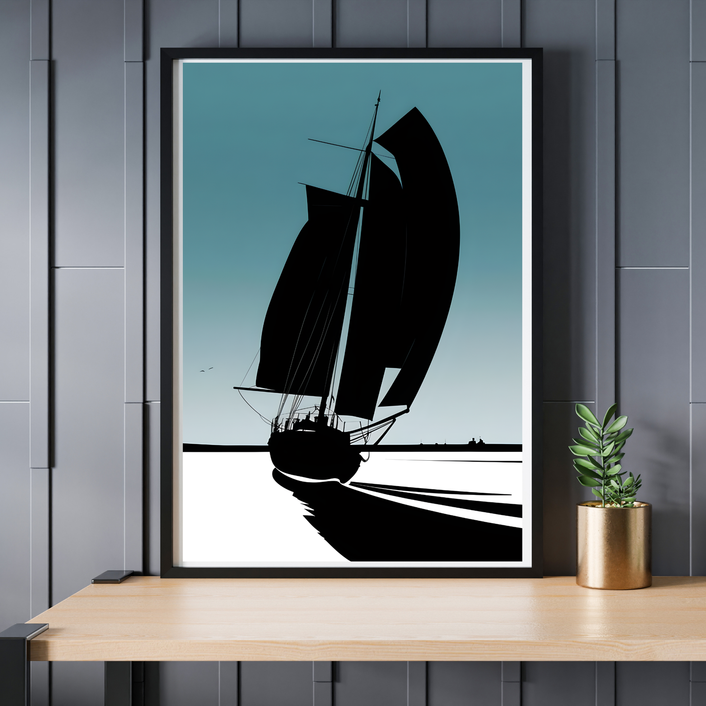 Maritimes Poster – Auf Kurs