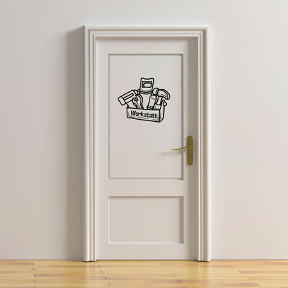 Plotterdatei Werkstatt / Garage Tür-Aufkleber SVG | DXF | PNG – Gewerbliche Nutzung