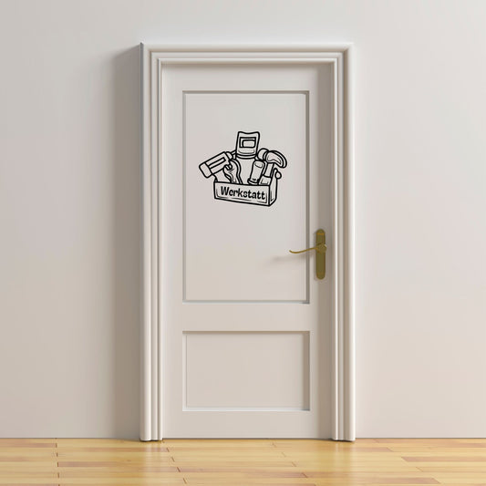 Plotterdatei Werkstatt / Garage Tür-Aufkleber SVG | DXF | PNG – Gewerbliche Nutzung