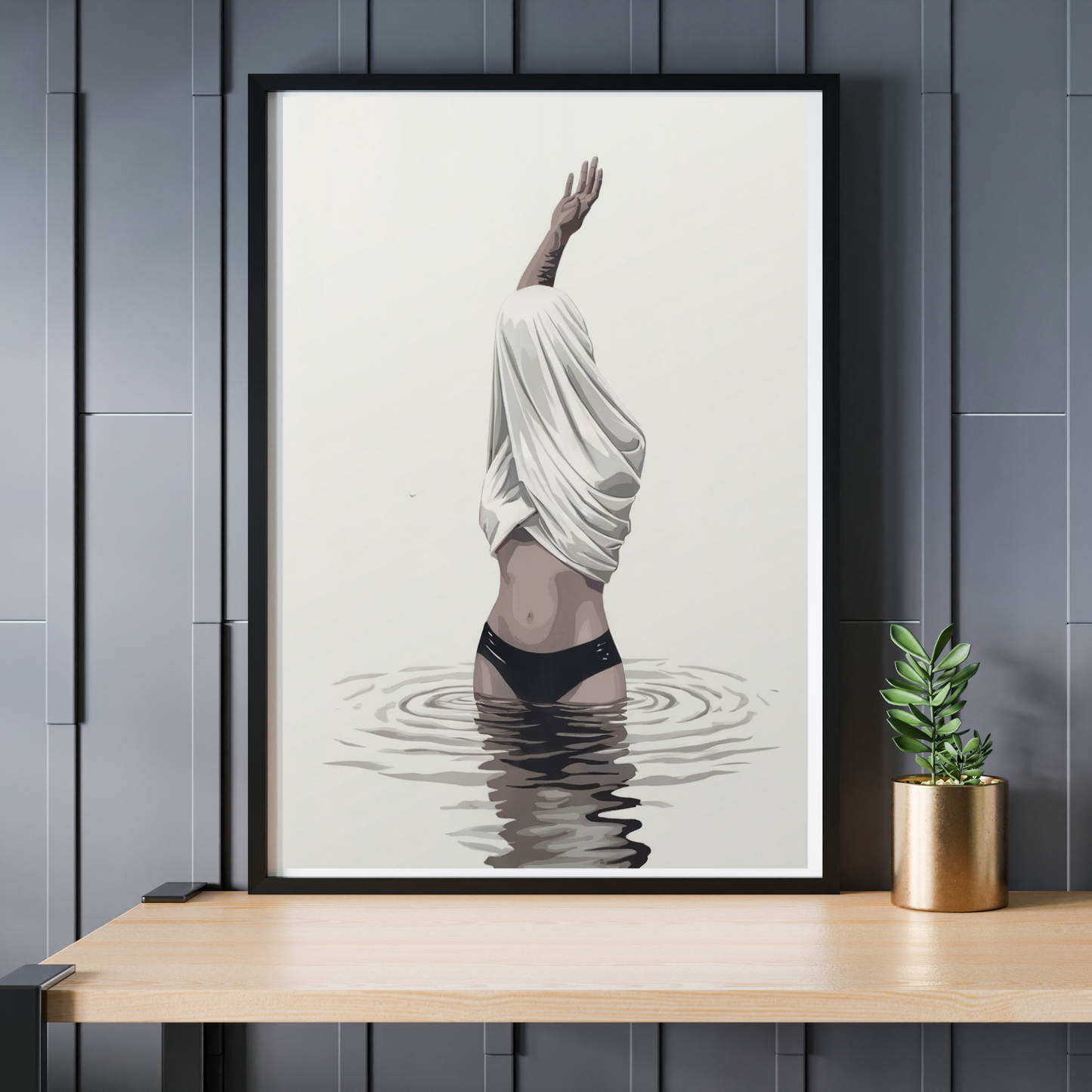 Maritimes Poster – Wellentaufe