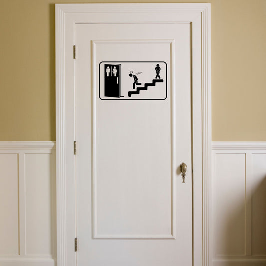 Plotterdatei Lustiger WC-Sprüche | "Dringend" / "Notfall" Vektor-Schild | Bad & Toilette Humor | SVG DXF