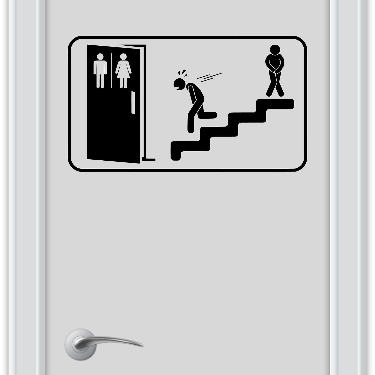 Plotterdatei Lustiger WC-Sprüche | "Dringend" / "Notfall" Vektor-Schild | Bad & Toilette Humor | SVG DXF