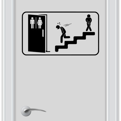 Plotterdatei Lustiger WC-Sprüche | "Dringend" / "Notfall" Vektor-Schild | Bad & Toilette Humor | SVG DXF