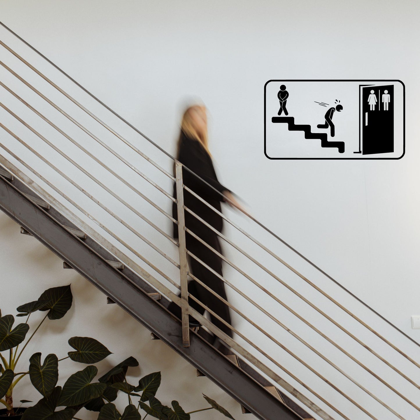 Plotterdatei Lustiger WC-Sprüche | "Dringend" / "Notfall" Vektor-Schild | Bad & Toilette Humor | SVG DXF