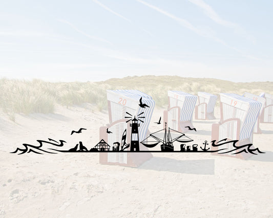 Vinyl Aufkleber Nordsee Silhouette