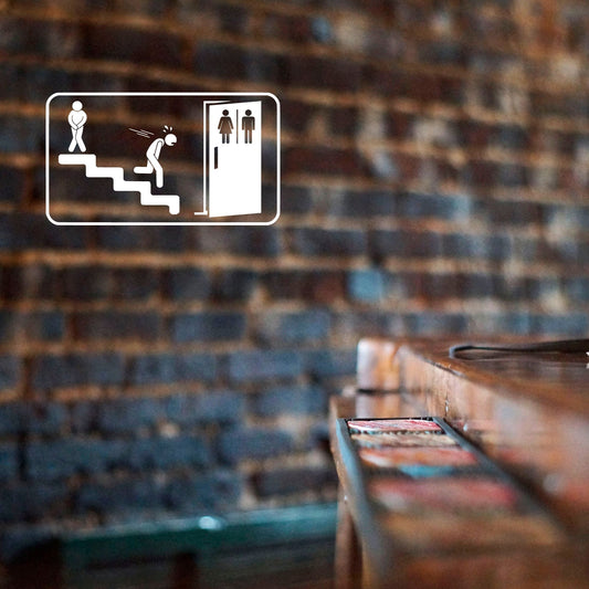 Plotterdatei Lustiger WC-Sprüche | "Dringend" / "Notfall" Vektor-Schild | Bad & Toilette Humor | SVG DXF