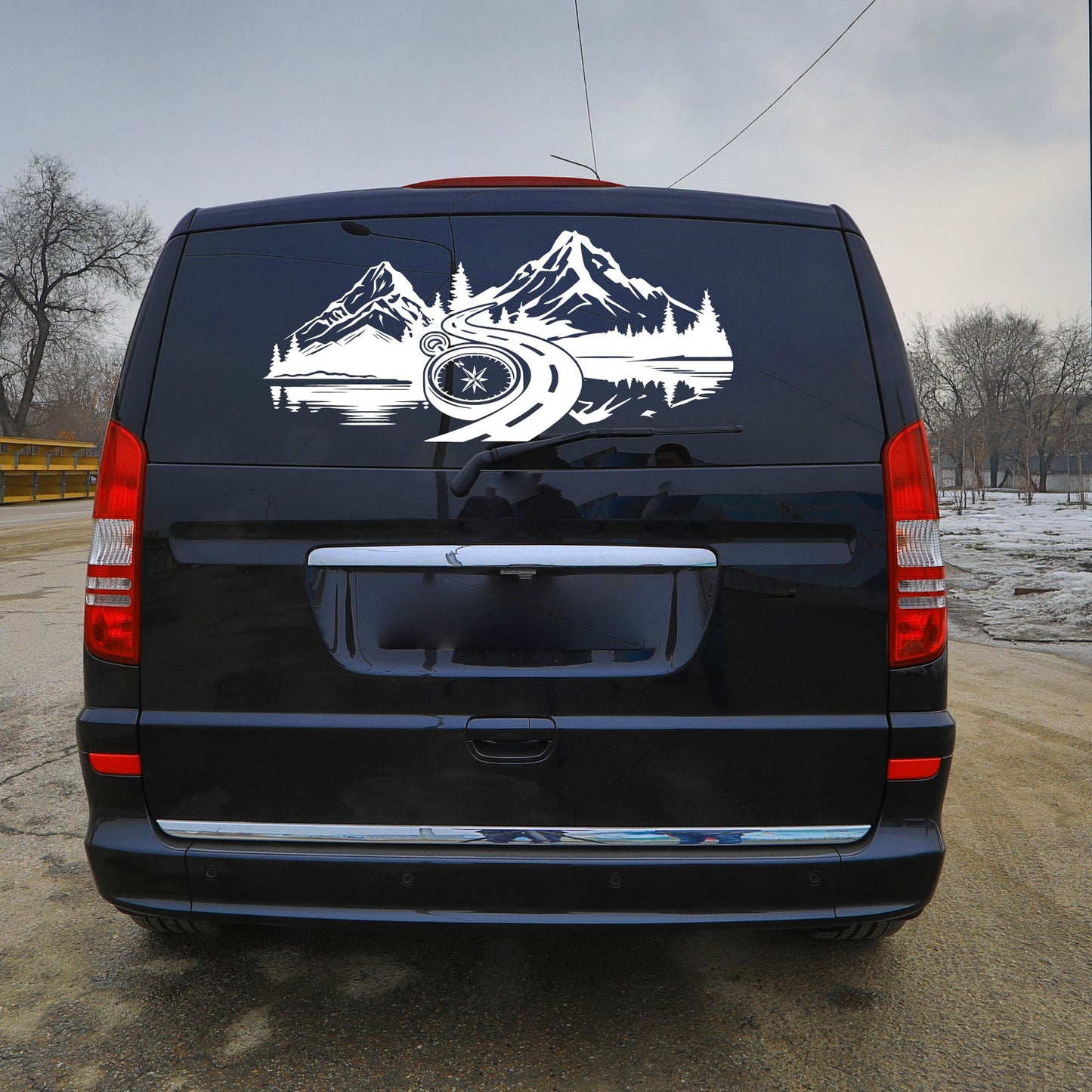 Plotterdatei Kompass Berge Straße Offroad SVG | DXF | PNG – Camper Vanlife Design