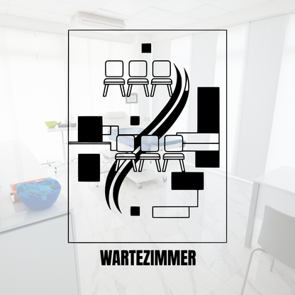 Plotterdatei: "Wartezimmer" – Modernes Design für Ihre professionelle Türbeschriftung