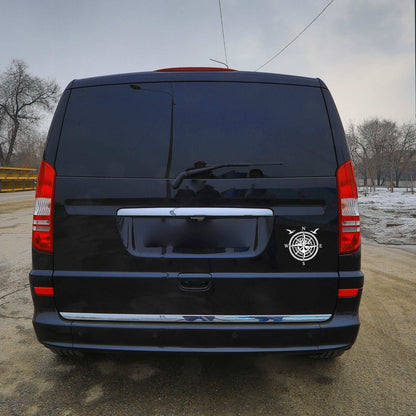 Vinyl Aufkleber Kompass mit Anker