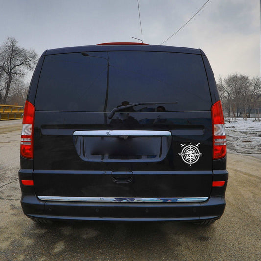 Vinyl Aufkleber Kompass mit Anker