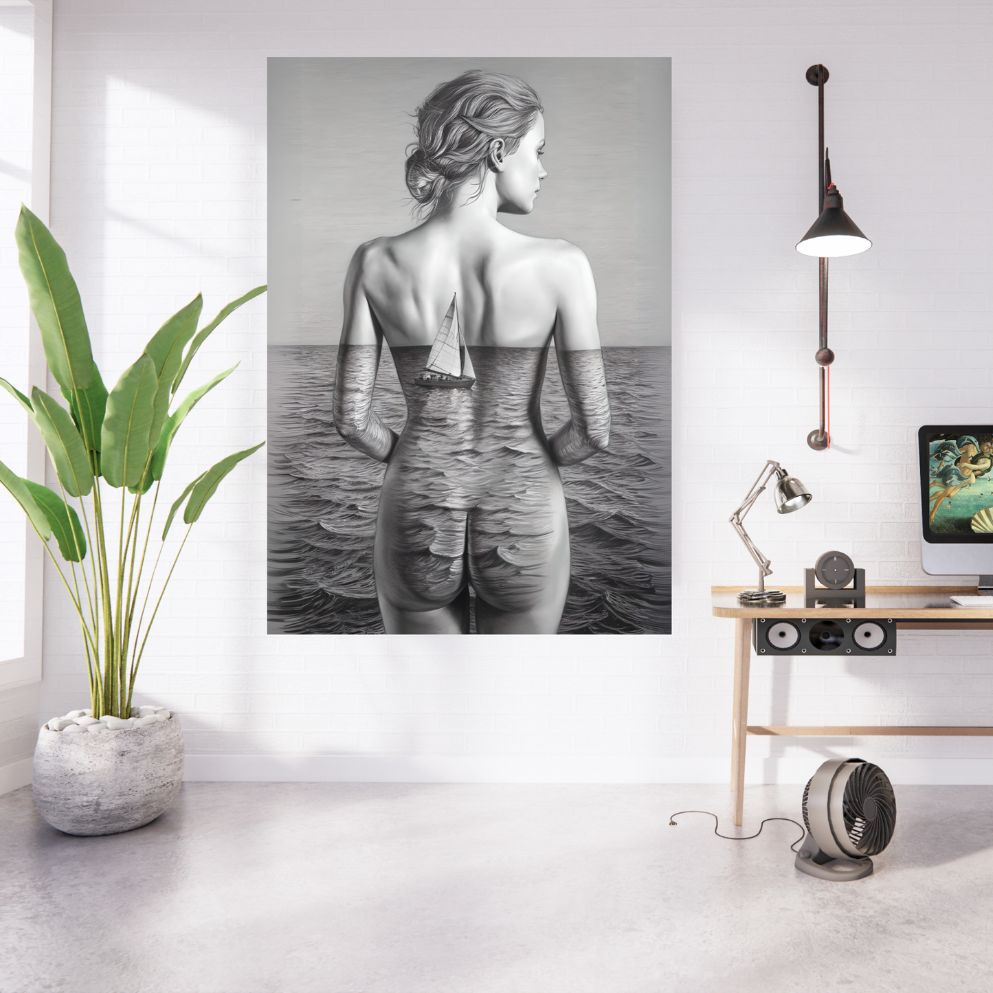 Maritimes Poster – Meer im Rücken