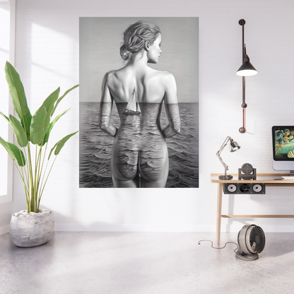 Maritimes Poster – Meer im Rücken