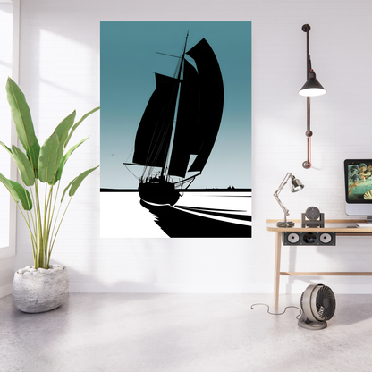 Maritimes Poster – Auf Kurs