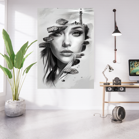 Maritimes Poster – Hüterin des Lichts