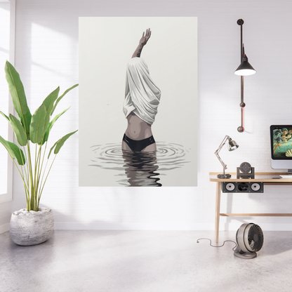 Maritimes Poster – Wellentaufe