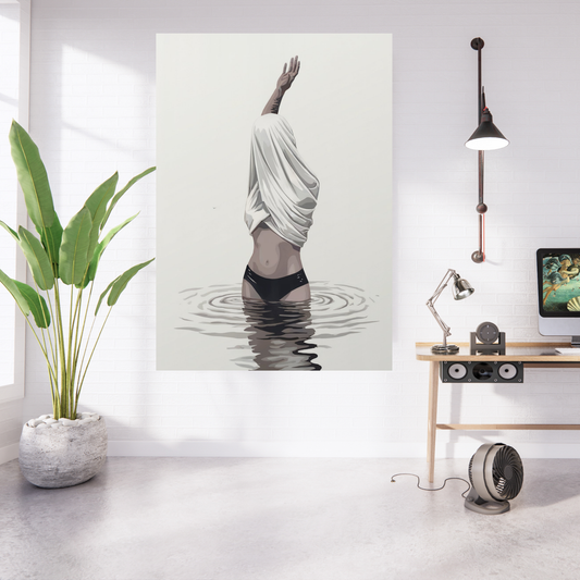 Maritimes Poster – Wellentaufe