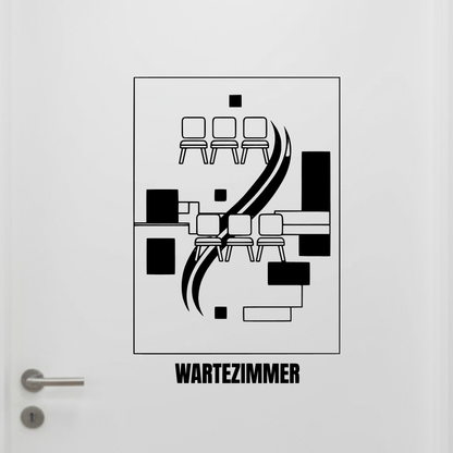 Plotterdatei: "Wartezimmer" – Modernes Design für Ihre professionelle Türbeschriftung