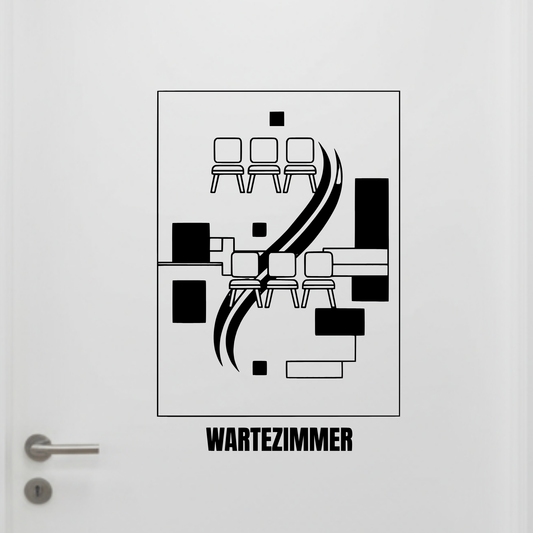 Plotterdatei: "Wartezimmer" – Modernes Design für Ihre professionelle Türbeschriftung
