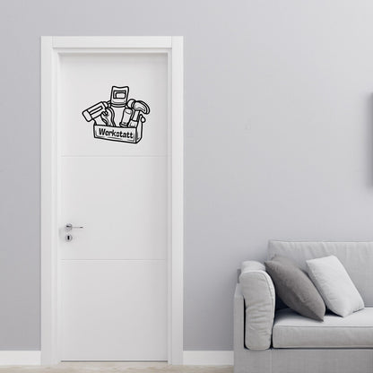 Plotterdatei Werkstatt / Garage Tür-Aufkleber SVG | DXF | PNG – Gewerbliche Nutzung