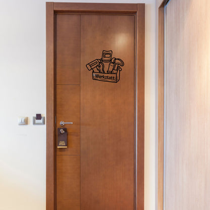 Plotterdatei Werkstatt / Garage Tür-Aufkleber SVG | DXF | PNG – Gewerbliche Nutzung