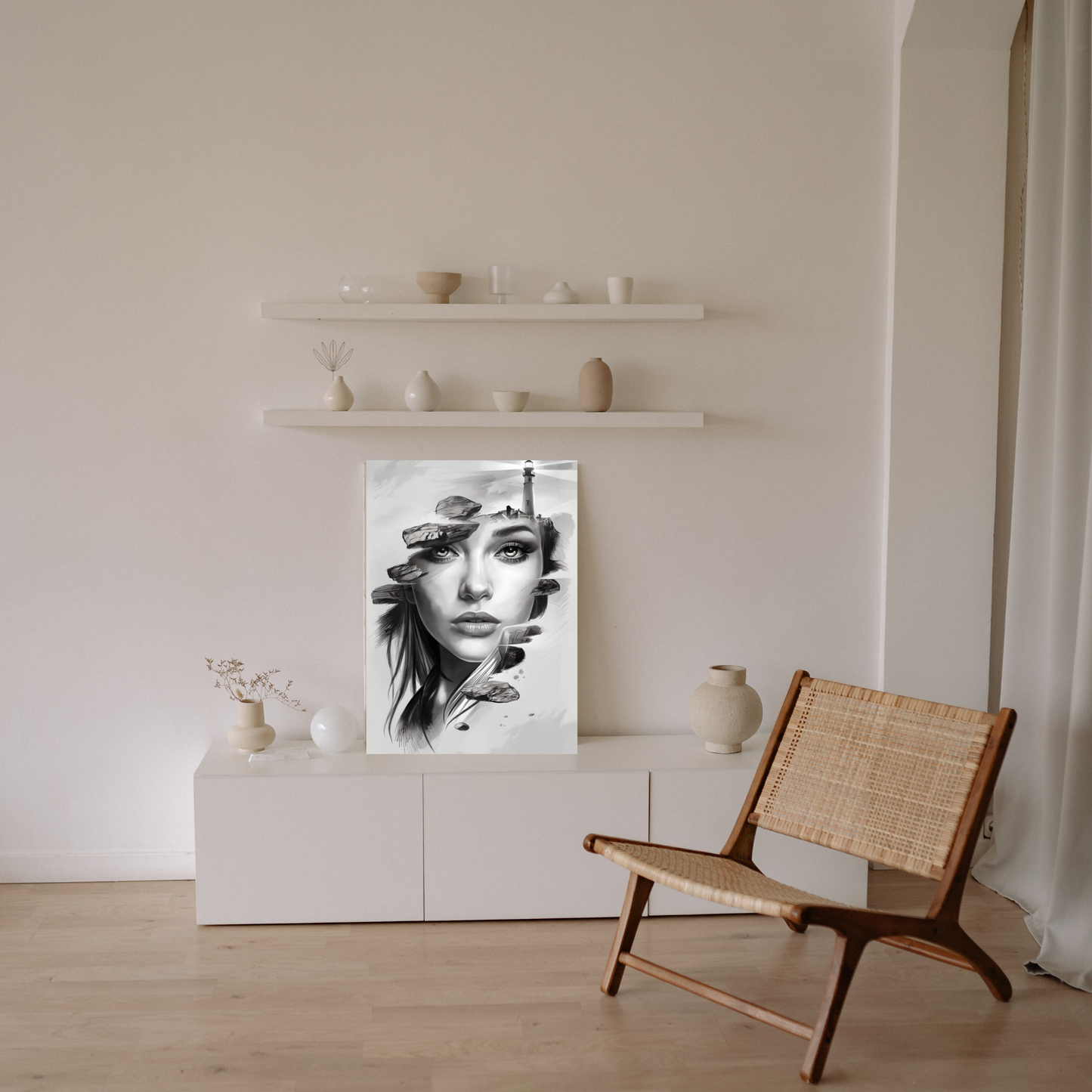 Maritimes Poster – Hüterin des Lichts