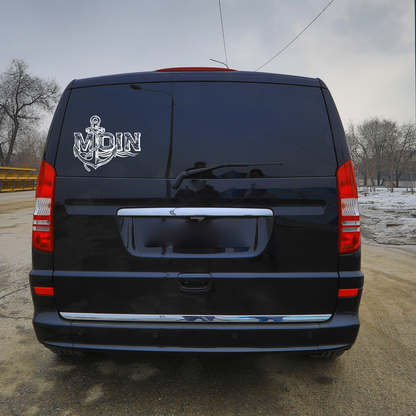 Plotterdatei "Moin mit Anker" | Norddeutscher Spruch SVG DXF | Maritimer Gruß zum Plotten | Gewerbliche Lizenz