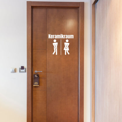 Plotterdatei WC Türschild "Keramikraum" SVG | DXF | PNG – Toiletten Humor