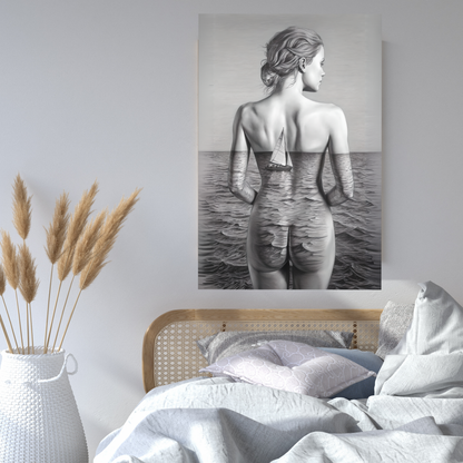 Maritimes Poster – Meer im Rücken