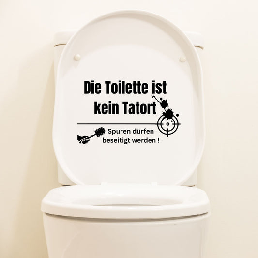 Plotterdatei "Die Toilette ist kein Tatort" | WC Spruch SVG/DXF/PNG für lustige Bad Deko