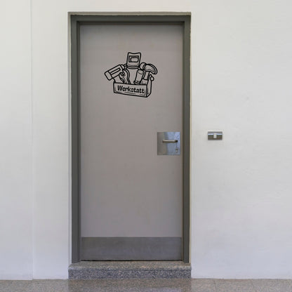 Plotterdatei Werkstatt / Garage Tür-Aufkleber SVG | DXF | PNG – Gewerbliche Nutzung