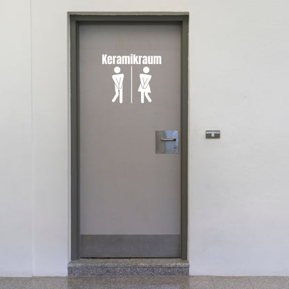 Plotterdatei WC Türschild "Keramikraum" SVG | DXF | PNG – Toiletten Humor