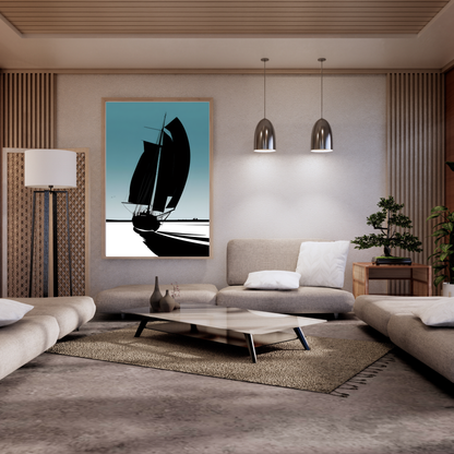 Maritimes Poster – Auf Kurs