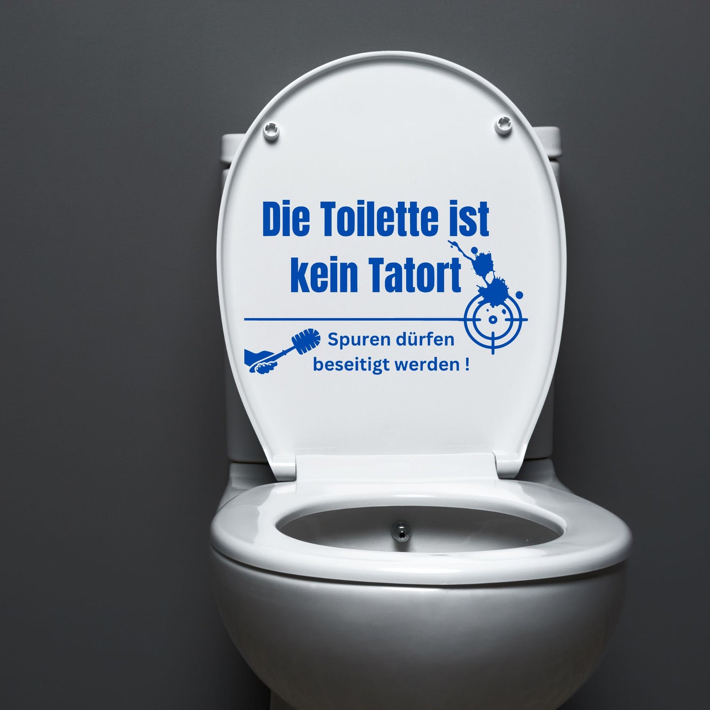 Plotterdatei "Die Toilette ist kein Tatort" | WC Spruch SVG/DXF/PNG für lustige Bad Deko