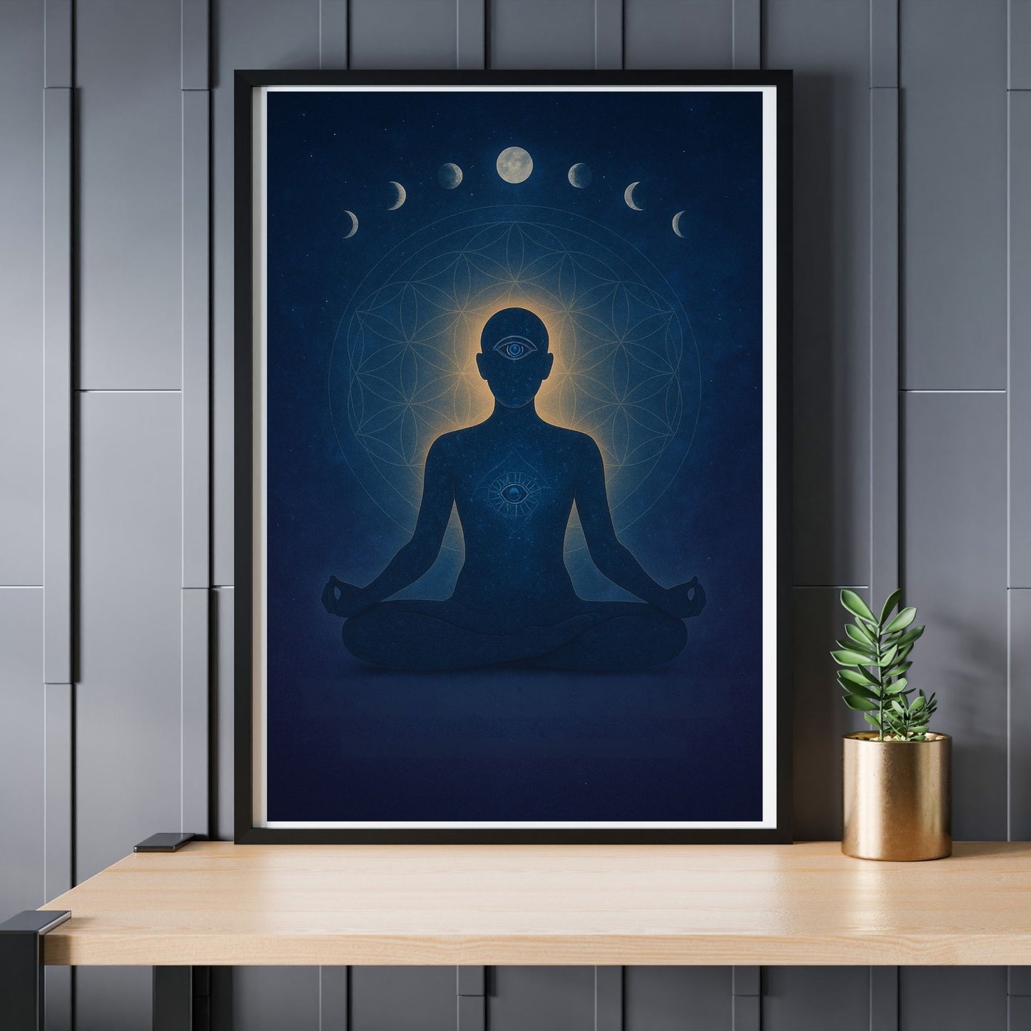 Affiche de méditation – Silence cosmique